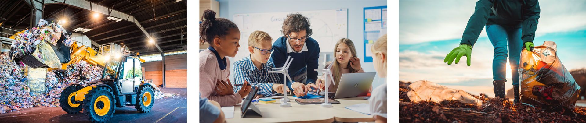 Wiederverwertung - Bildung - Abfall sammeln